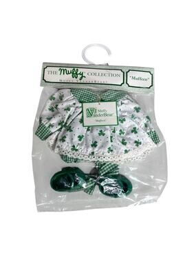 VanderBear Wear The Muffy Collection St Patrick's Shamrock Outfit NOS Vintage